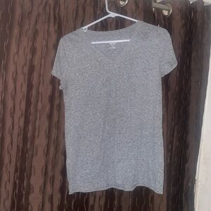 Gray colored V-neck tee